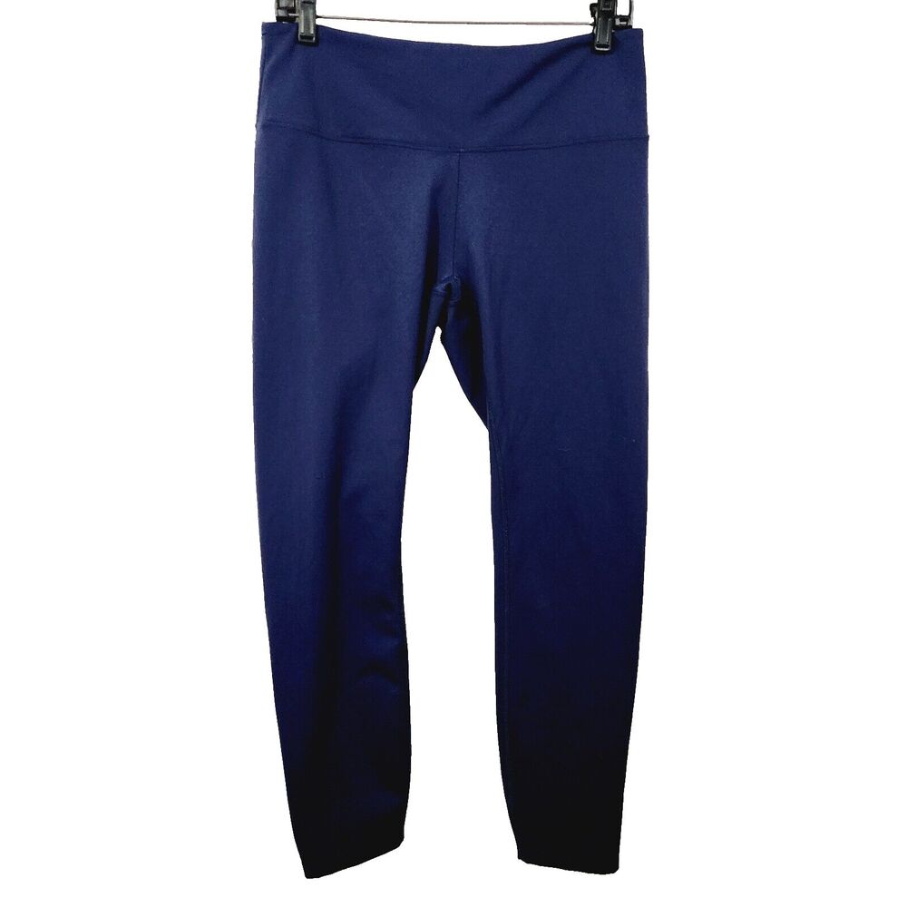 Outdoor Voices Women’s Navy Zip Hem Warmup Legging Stretch Pants *flaw* Size L